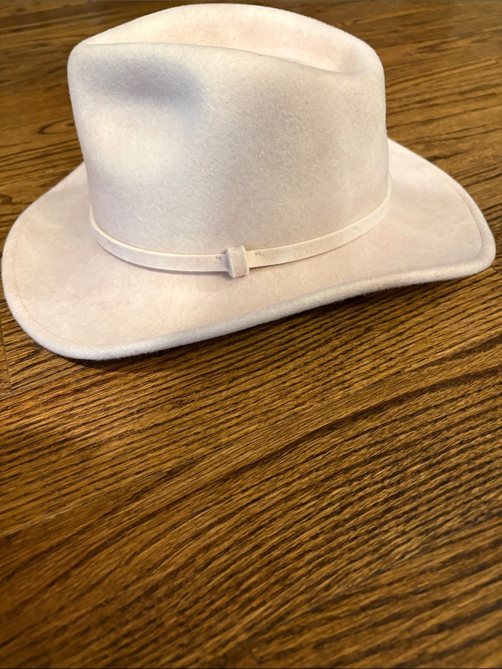 Free people /Mossant Paris Cream Blush Cowboy Felt Hat size Medium - Picture 6 of 8